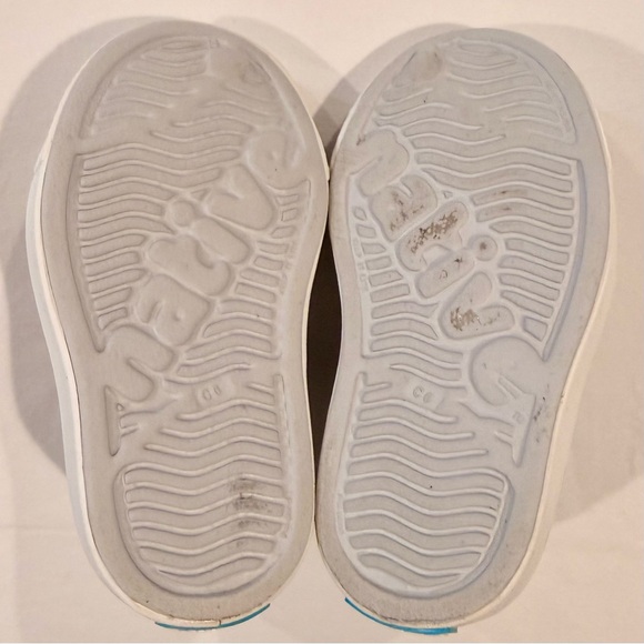 Native Shoes Jeffersons Glitter Girls 6 Metal Bling Shell White Sneakers Vegan - Picture 5 of 6